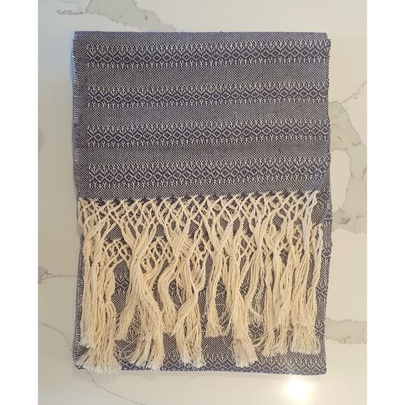 Mexican Handmade Cotton Rebozo Shawl (purple, Medium)⭐️ - Picture 5 of 6